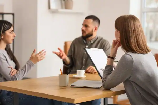 Image of couple access free mediation using family mediation voucher scheme Bishop\'s Stortford